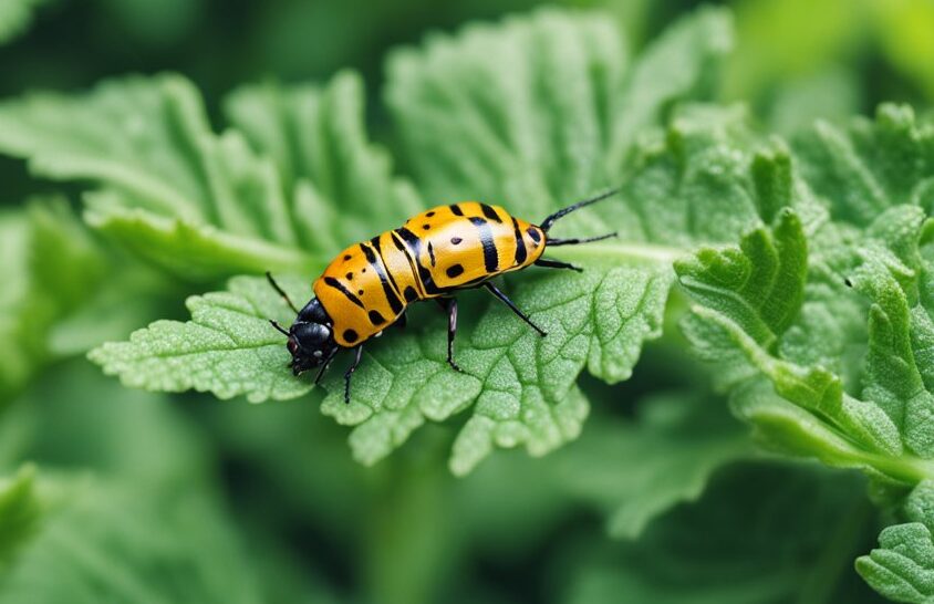 A Potatoe Bug Sitting On a Leaf