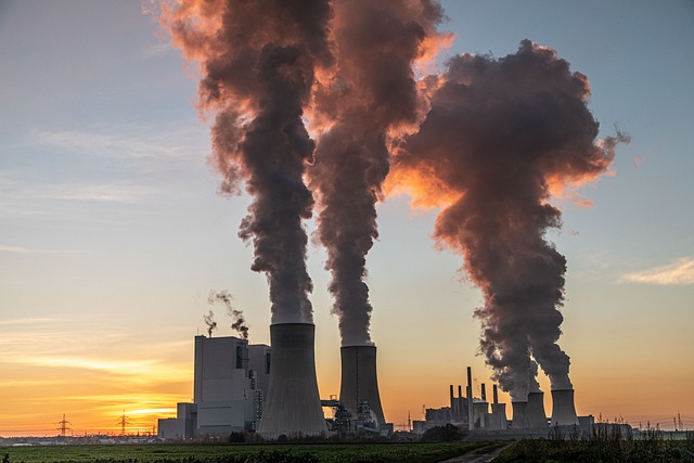 A power plant burning fossil fuel is the main cause of climate change